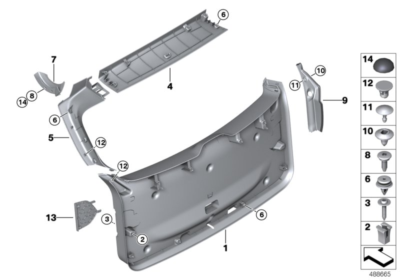 BMW 51497470648 Covering Right