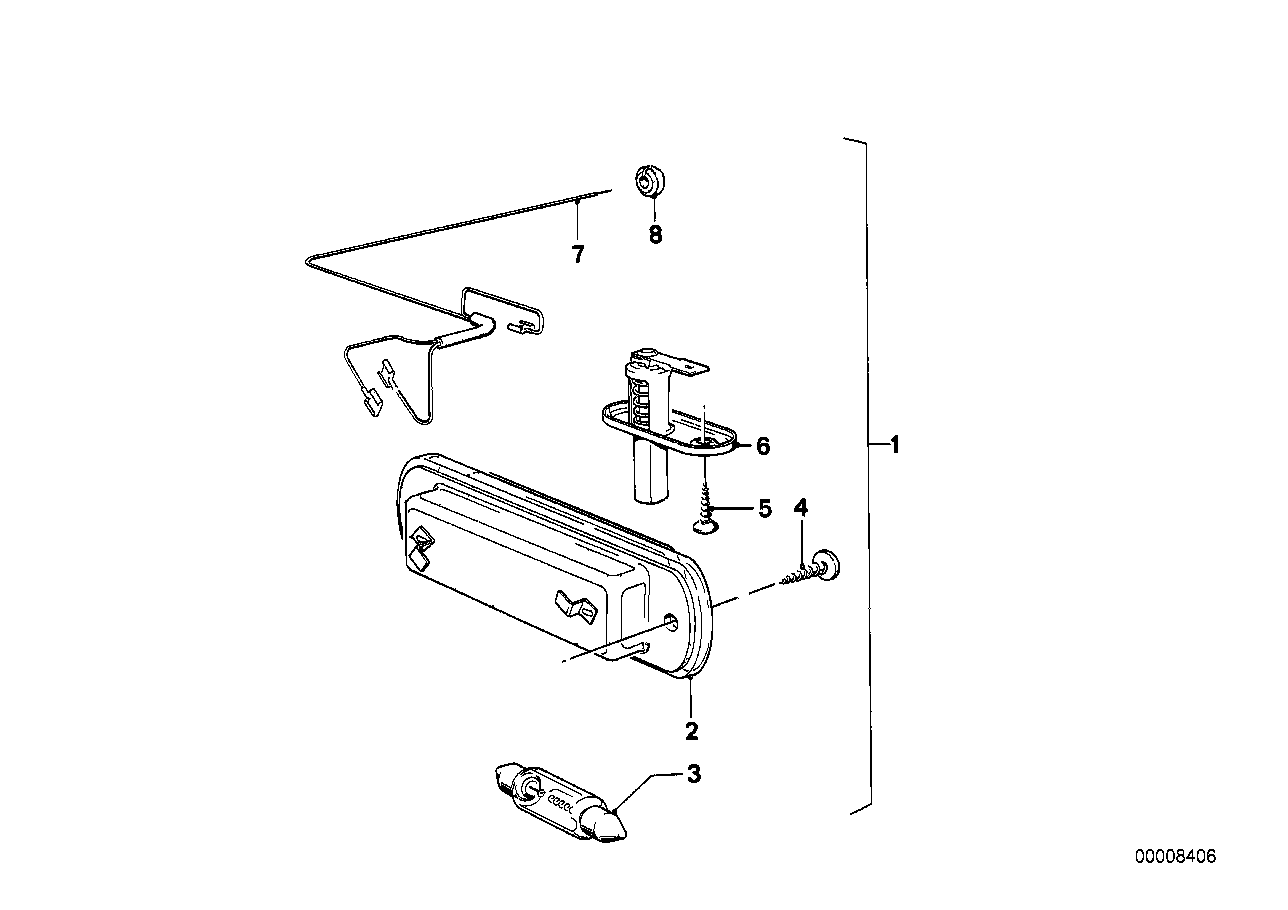 BMW 61121360063 Wiring Engine Room Lamp