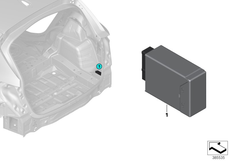 BMW 61357464634 Control Unit, Remote Backrest Unlocking