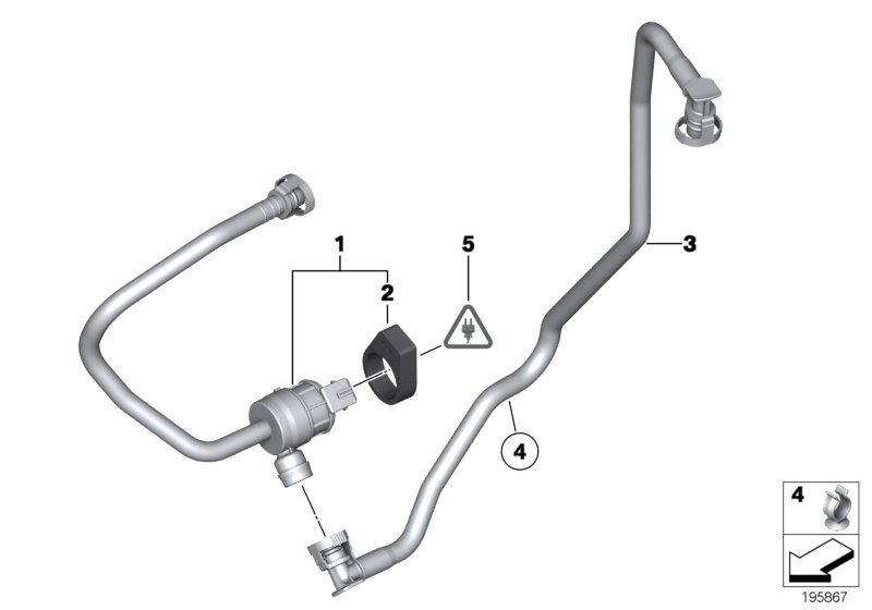 BMW 13907636130 Fuel Tank Breather Line