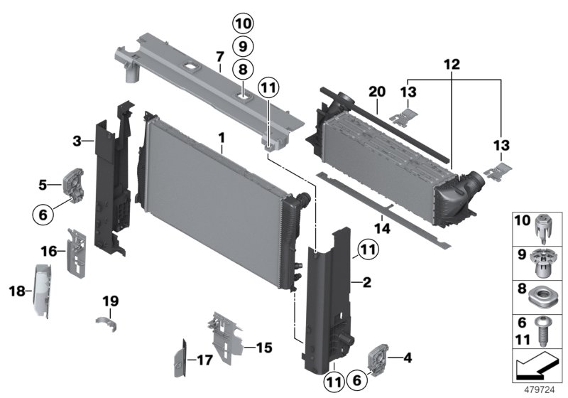 BMW 17118684790 Seal, Cooling Module