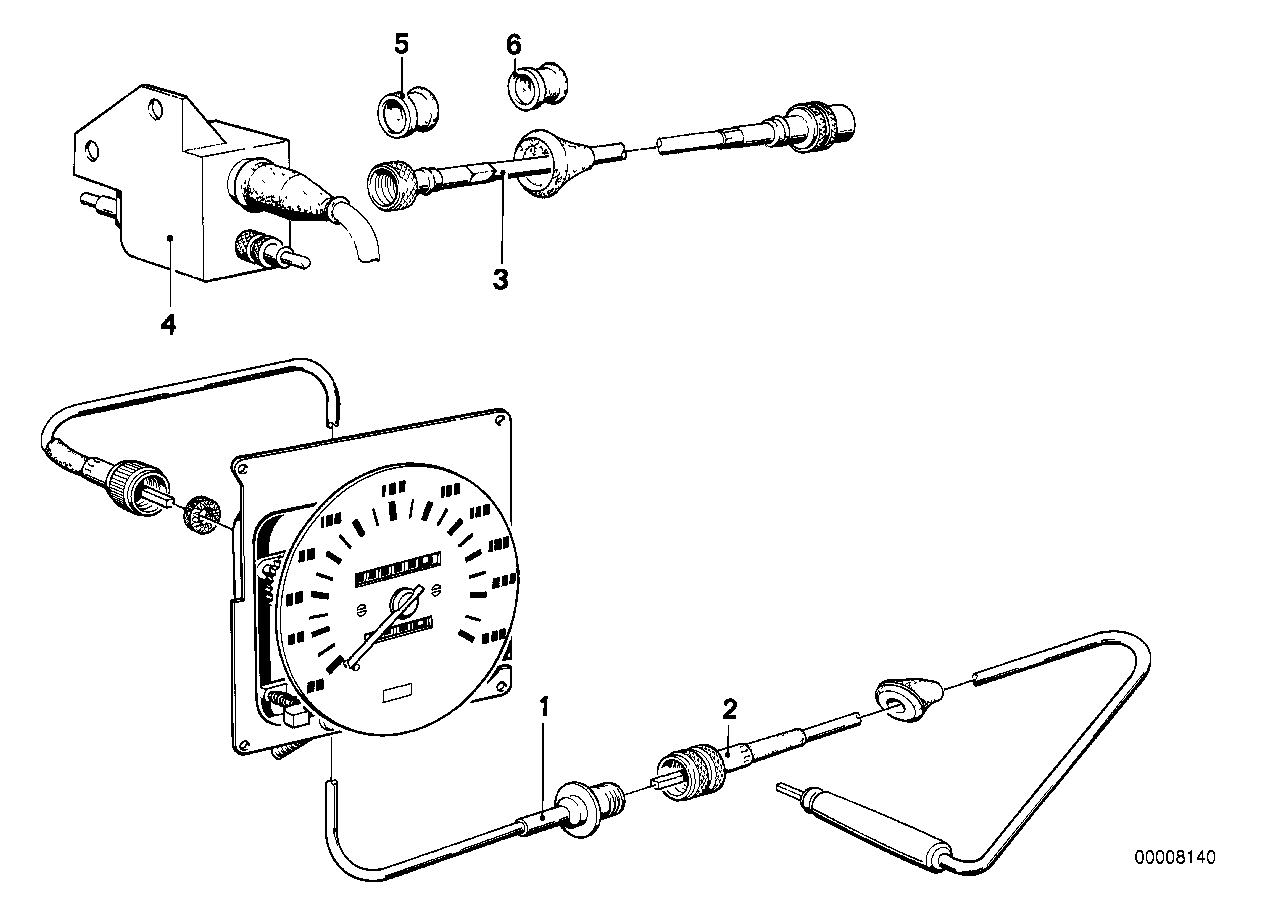 BMW 62121369915 Speedo Cable Upper Part