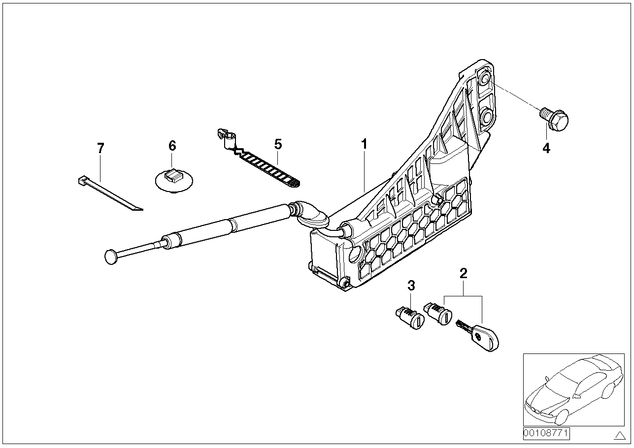 BMW 24507573346 Emergency Mechanism Parking Lock