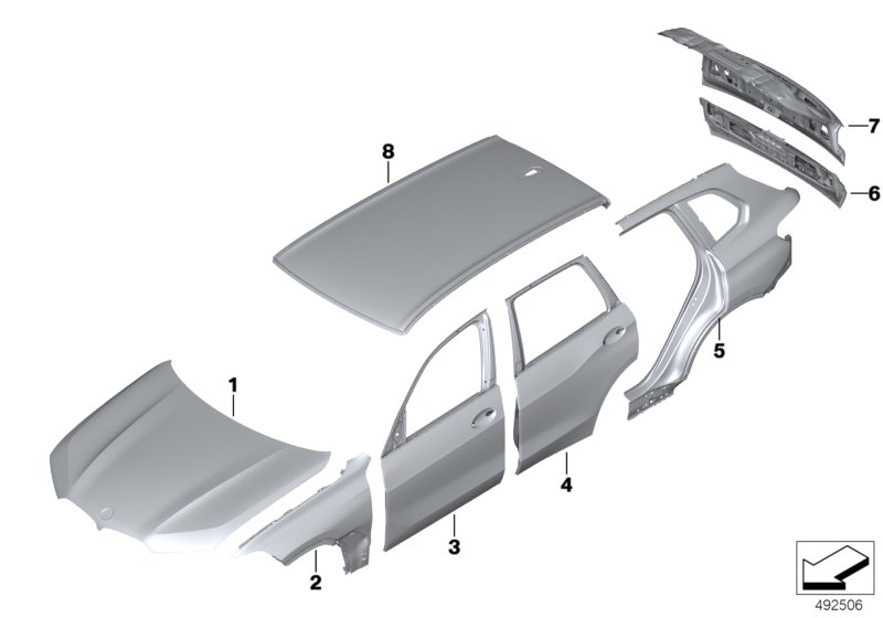 BMW 41008497693 ROOF COVER