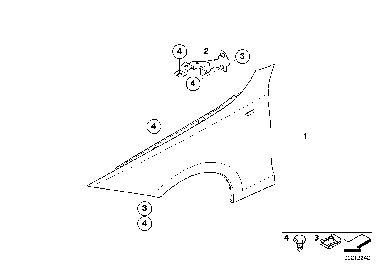 BMW 41357135679 Side Panel, Front Left