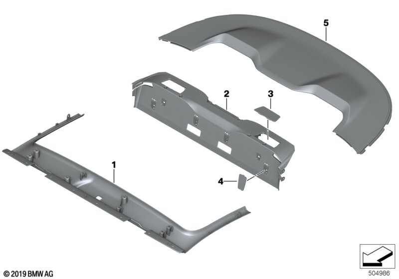 BMW 51467996596 COVER CAP ORNAMENTAL GRILL