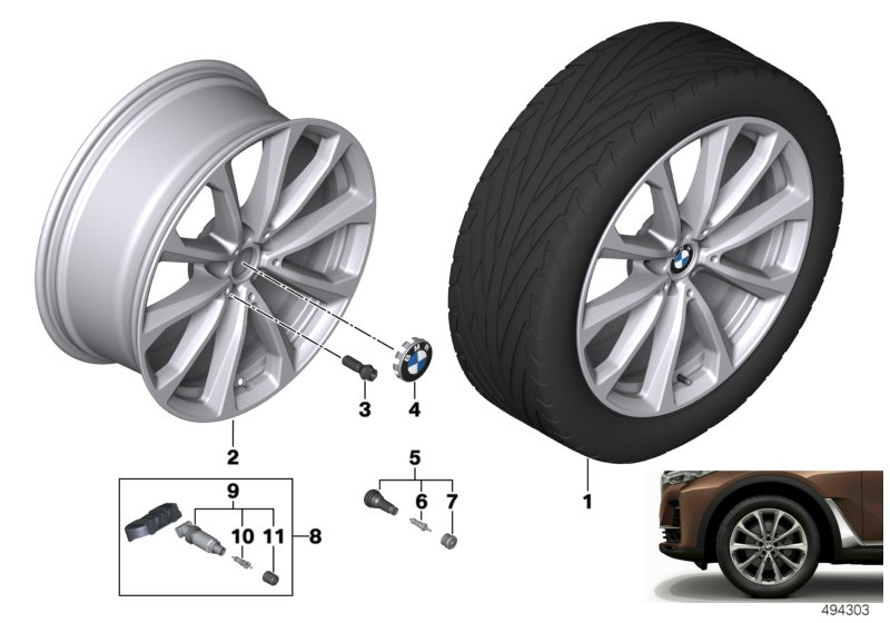 BMW 36116880688 Disc Wheel, Light Alloy, Ref