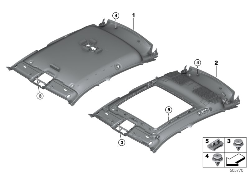 BMW 51449459413 Headlining Panoramic Roof