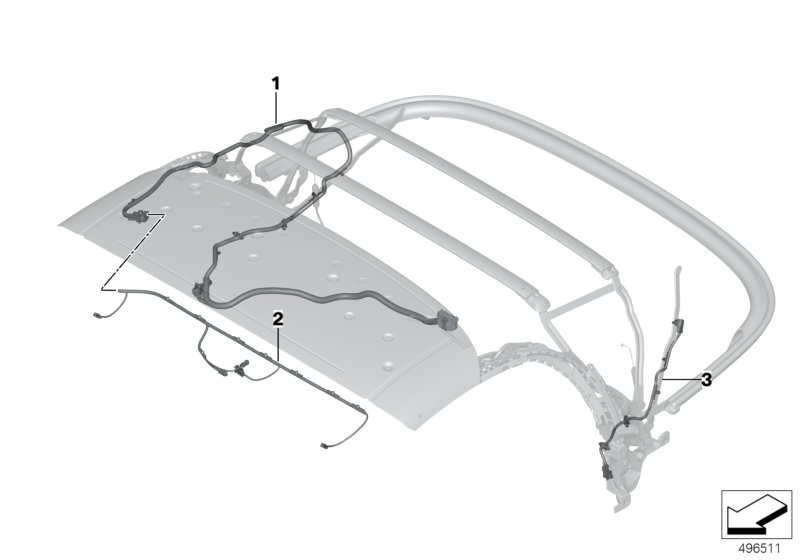 BMW 54349449191 WIRING HARNESS, REAR WINDOW