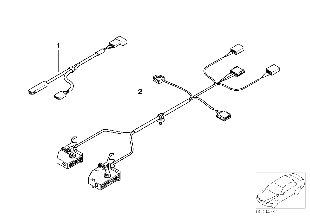 BMW 61126926872 Set Of Cables,Centre Armrest, Rear