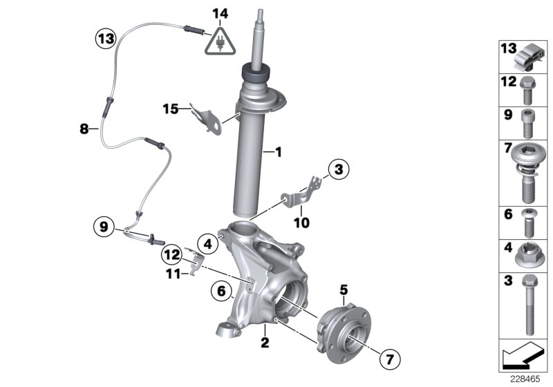 BMW 34306873129 BRACKET FOR BRAKE HOSE, FRON