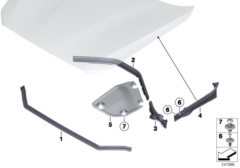 BMW 51768073533 SEALING SIDE PANEL, LEFT