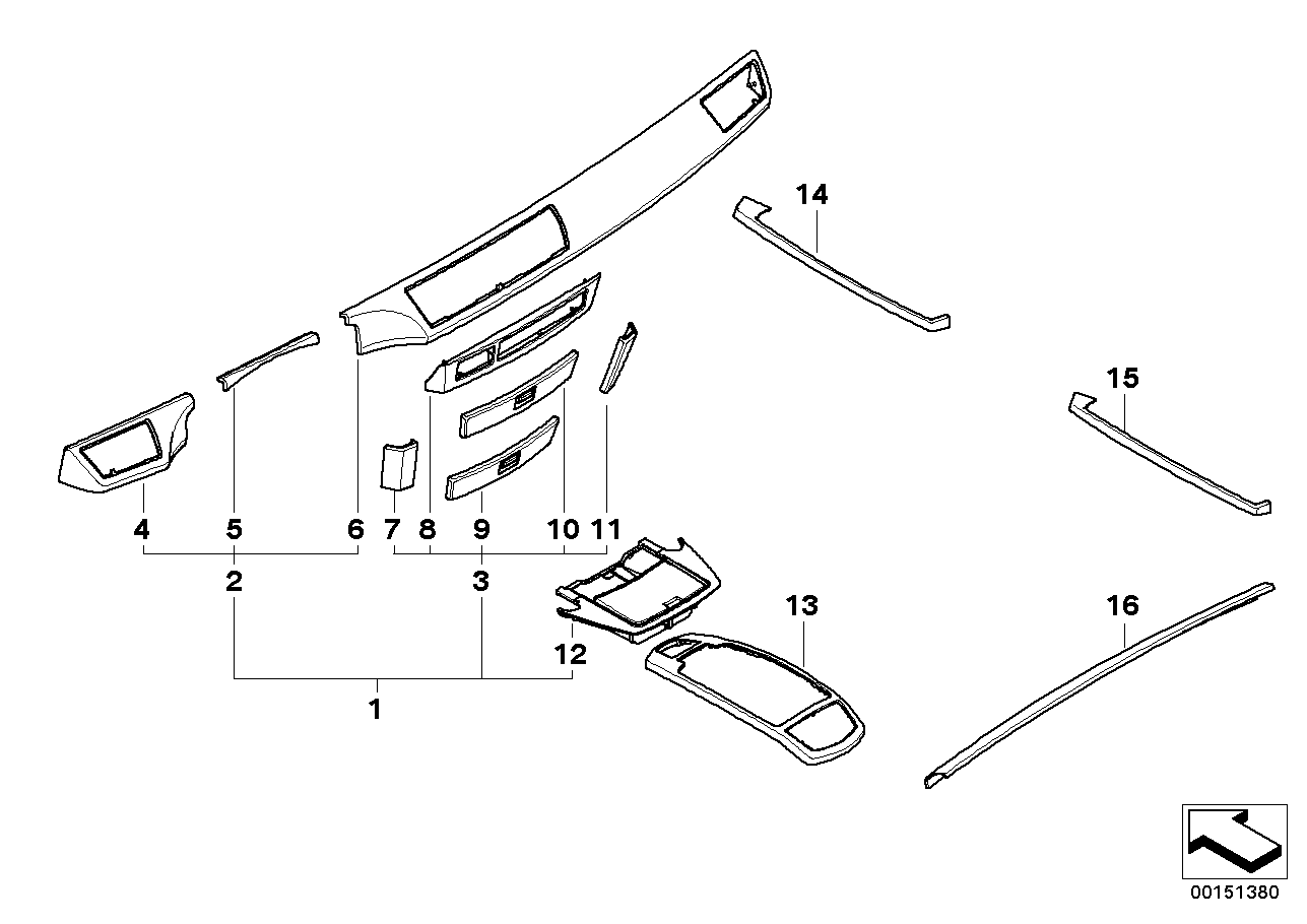 BMW 51457148978 Wood Trim, Draw, Telephone