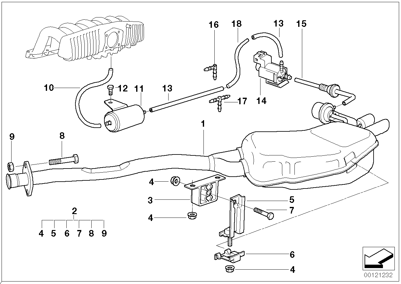 BMW 18210146028 Set Of Add-On Parts, Silencer