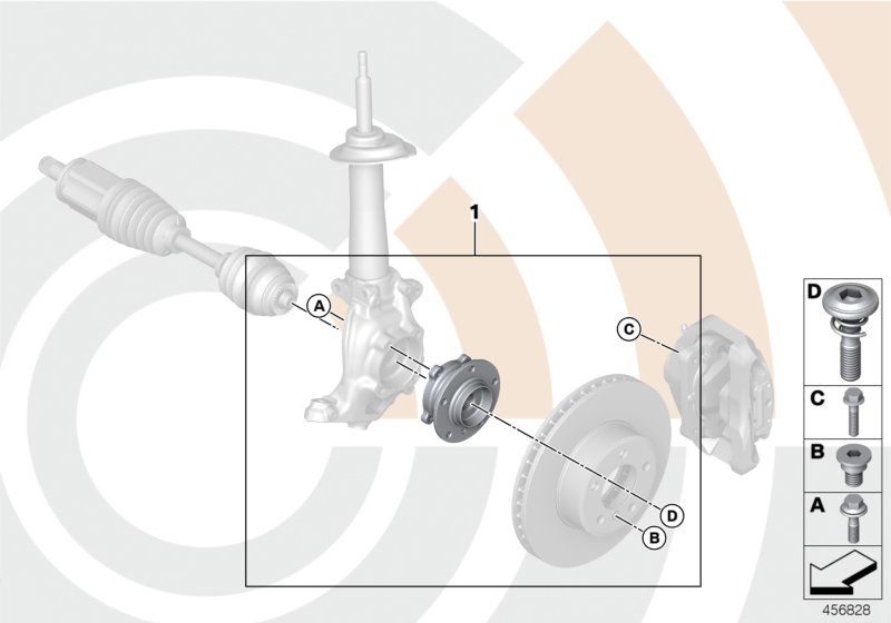 BMW 31222409787 REPAIR KIT, WHEEL BEARING, F