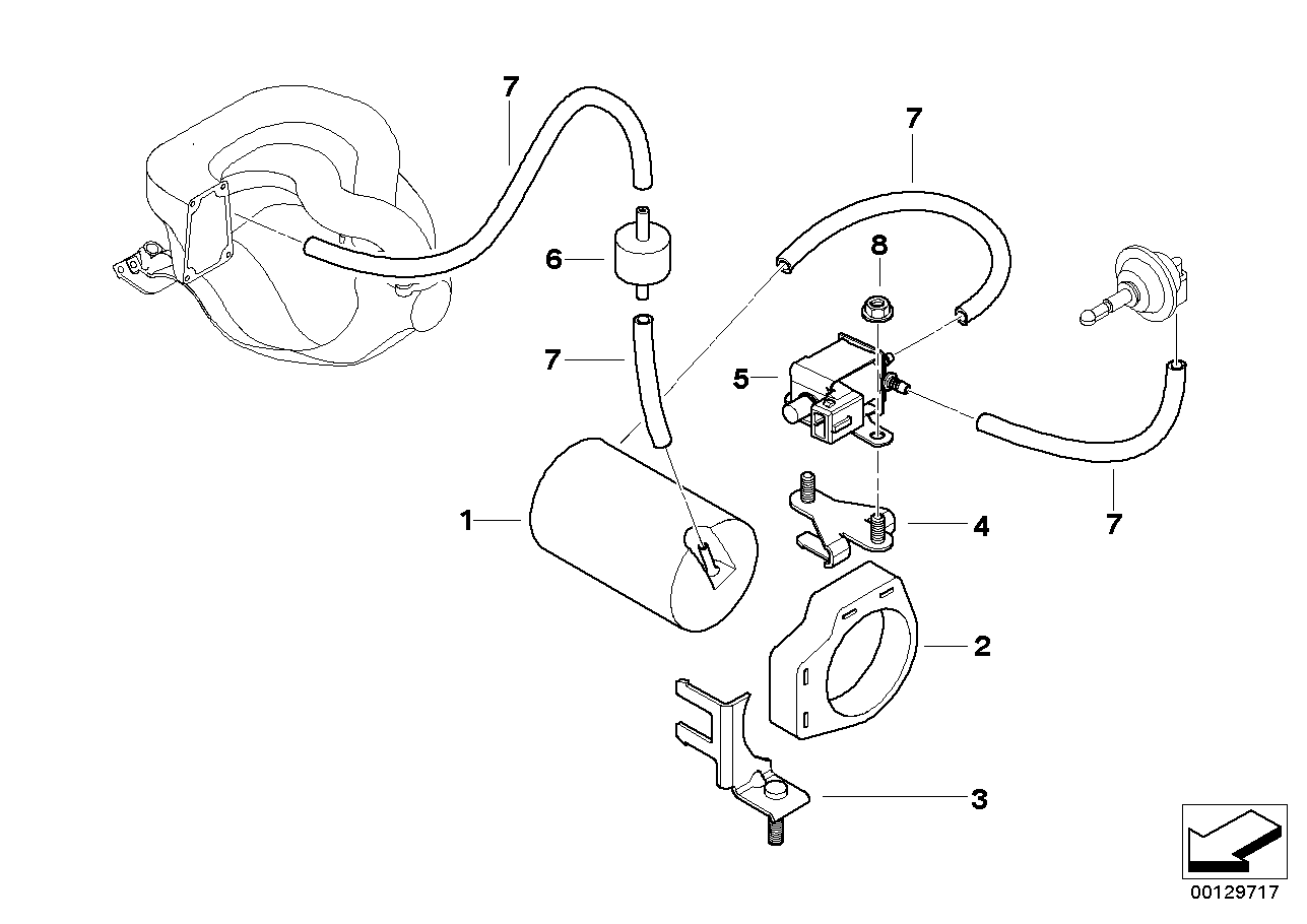 BMW 11611734775 Bracket For Electric Changeover Valve