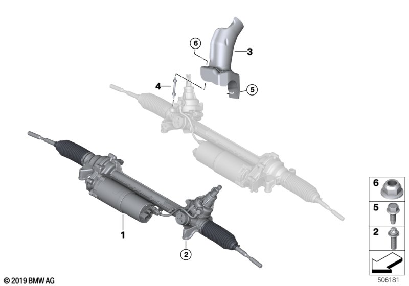 BMW 32109500643 STEERING GEAR, ELECTRIC