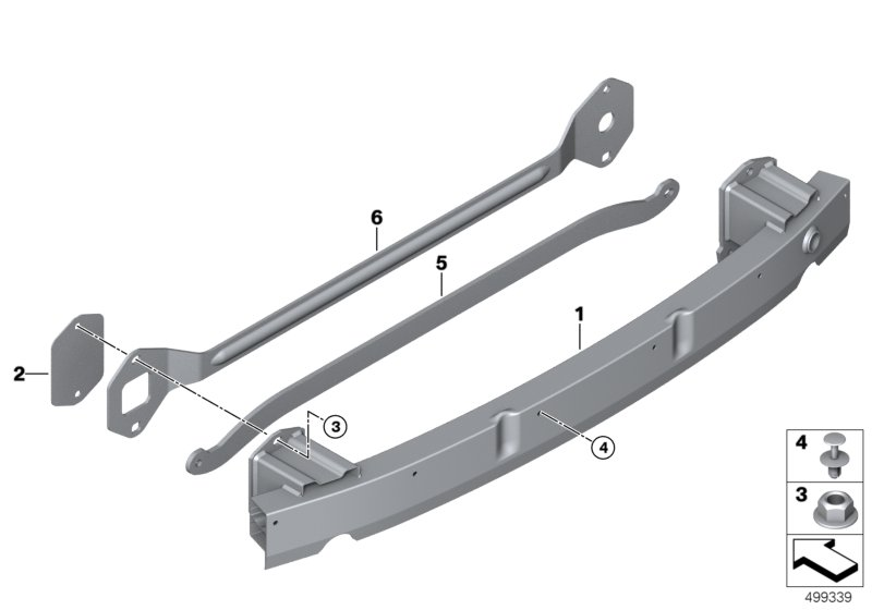 BMW 51127479527 REINFORCEMENT CROSS MEMBER