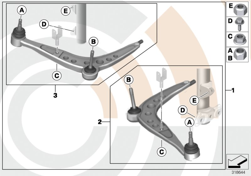 BMW 31122157601 Wishbone Set