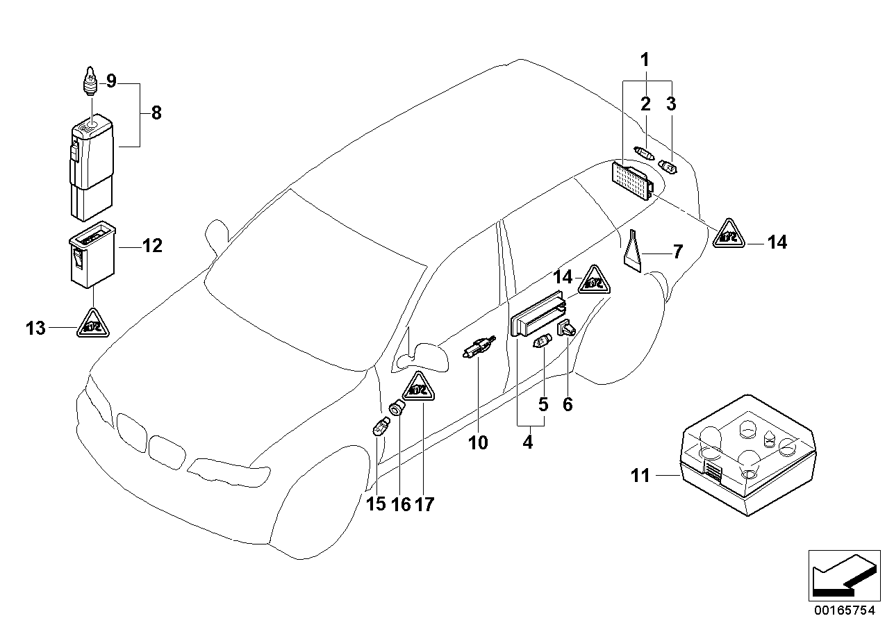 BMW 63316975019 Light Emitting Diode, Door Handle