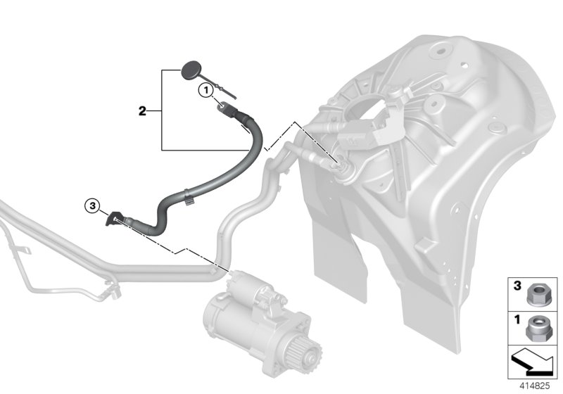 BMW 12428614095 Cable Starter-Base B