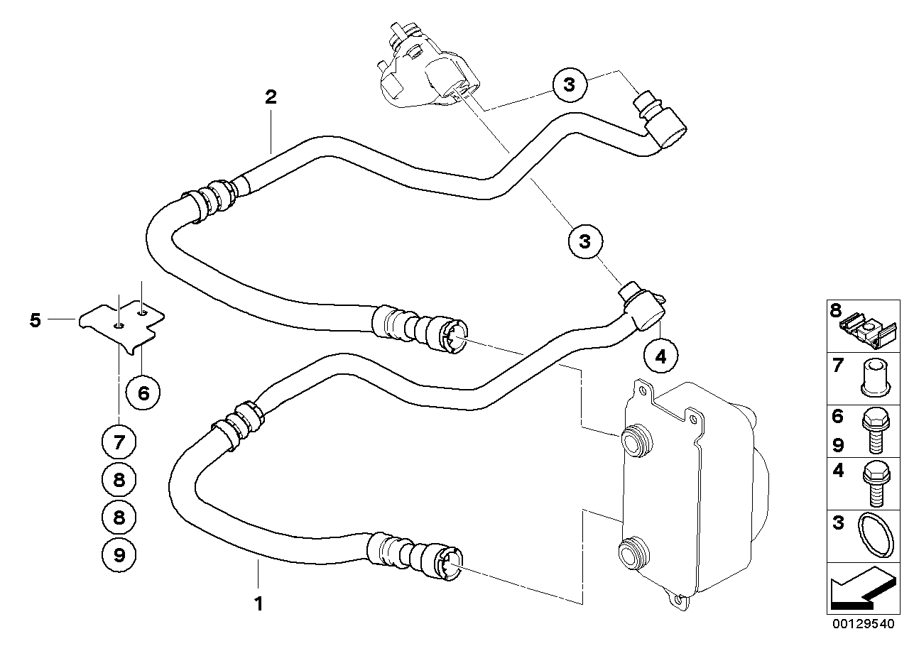 BMW 17227528610 Bracket For Engine Oil Cooler Line