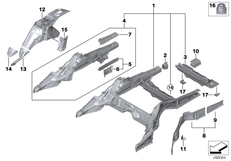 BMW 41007443785 HOLDER FOR HIGH-VOLTAGE BATT