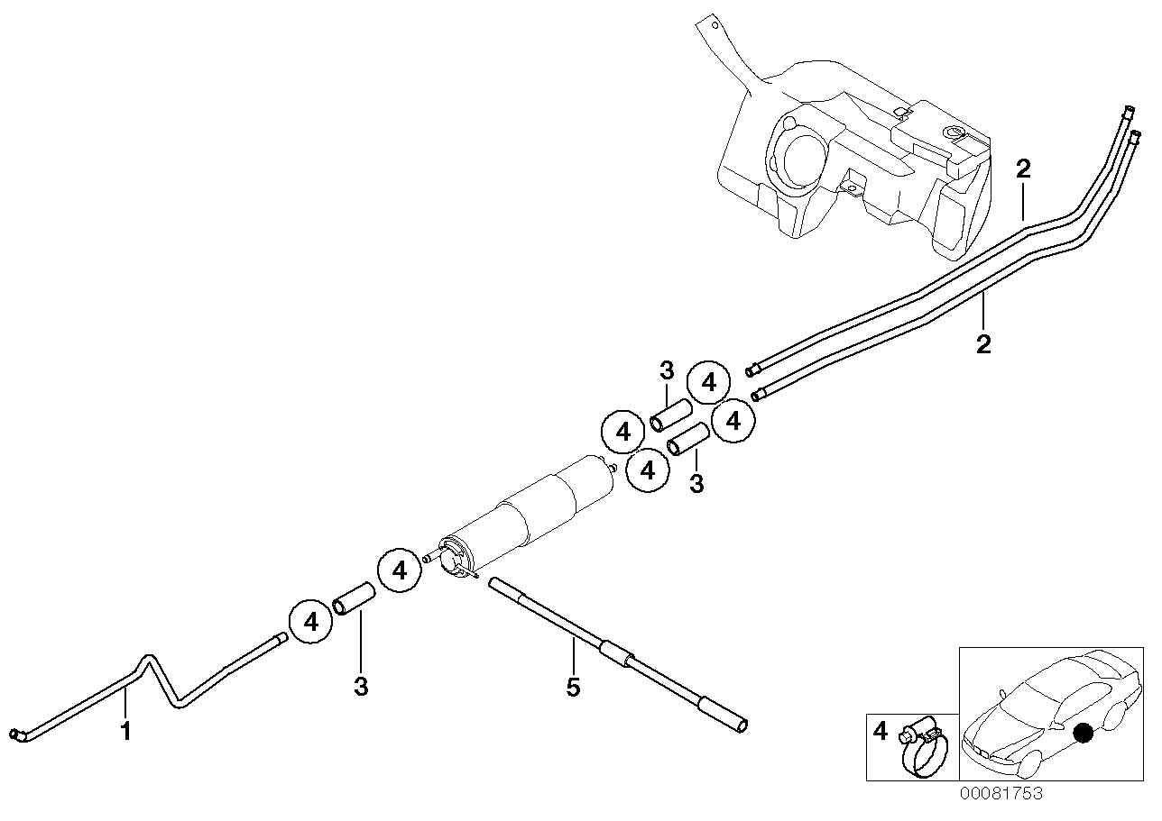 BMW 16121185016 Fuel Feed Line