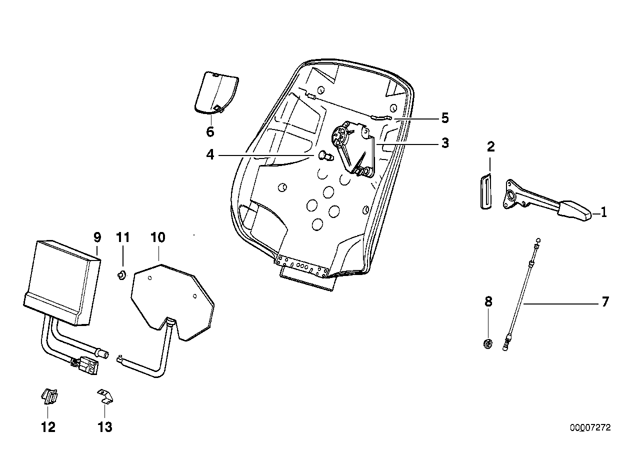 BMW 52108119591 Lever Inner Left