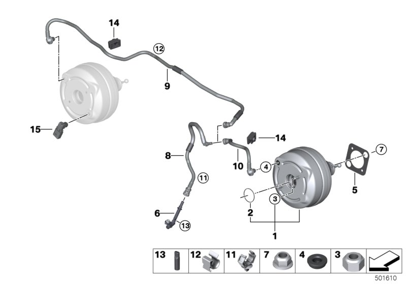 BMW 11668664528 VACUUM PIPE