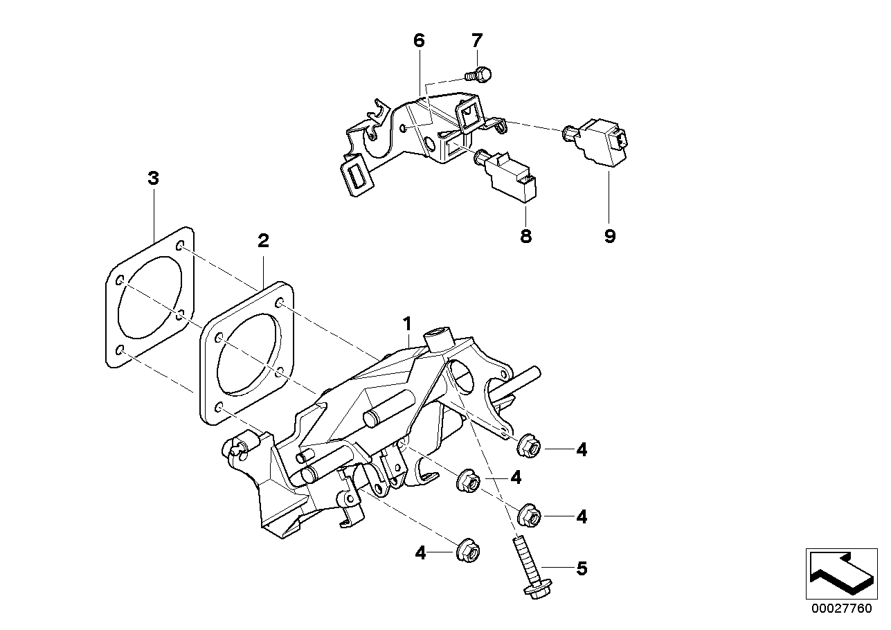 BMW 35111162311 Supporting Bracket, Foot Controls