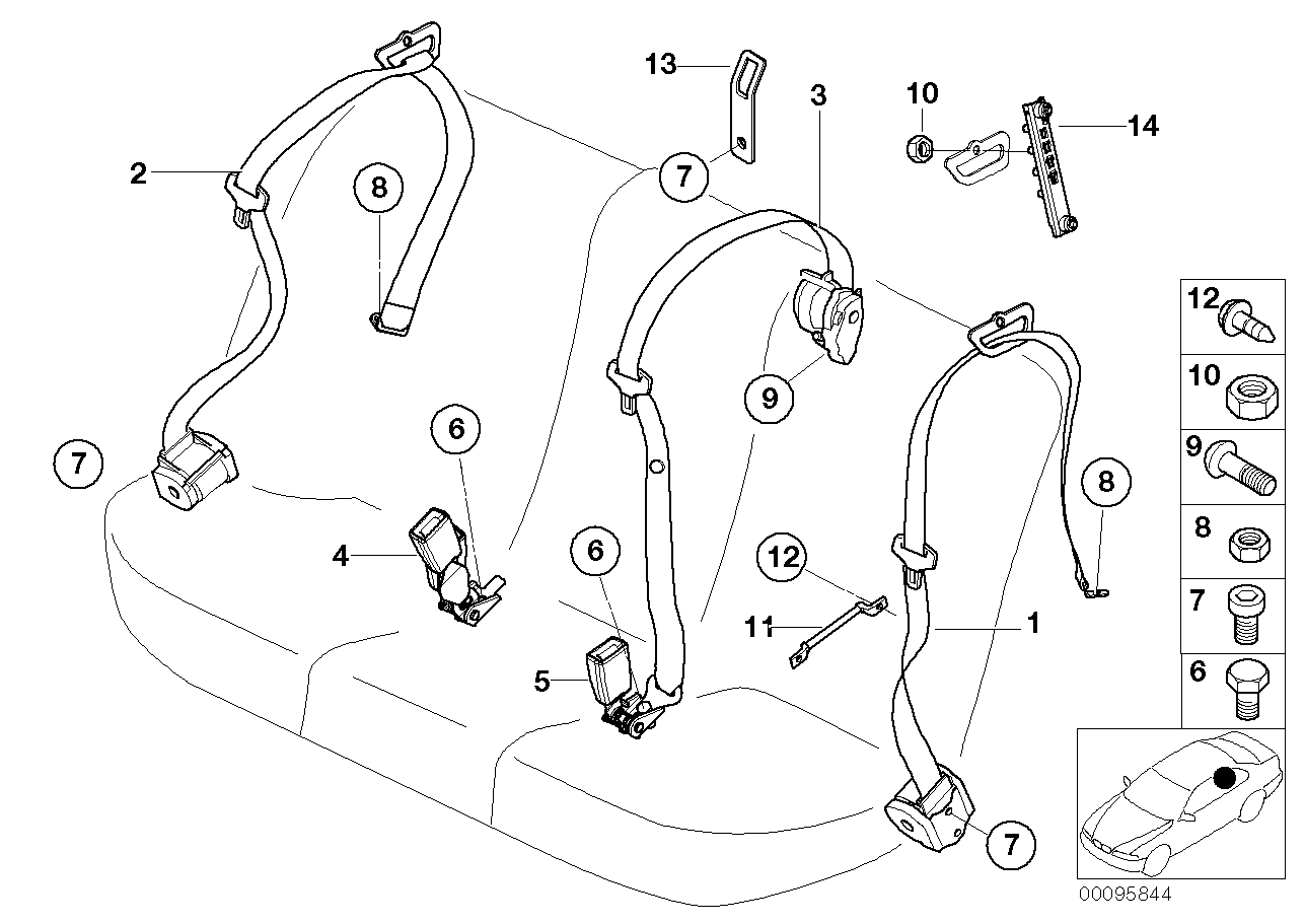 BMW 72117056453 Torx Bolt