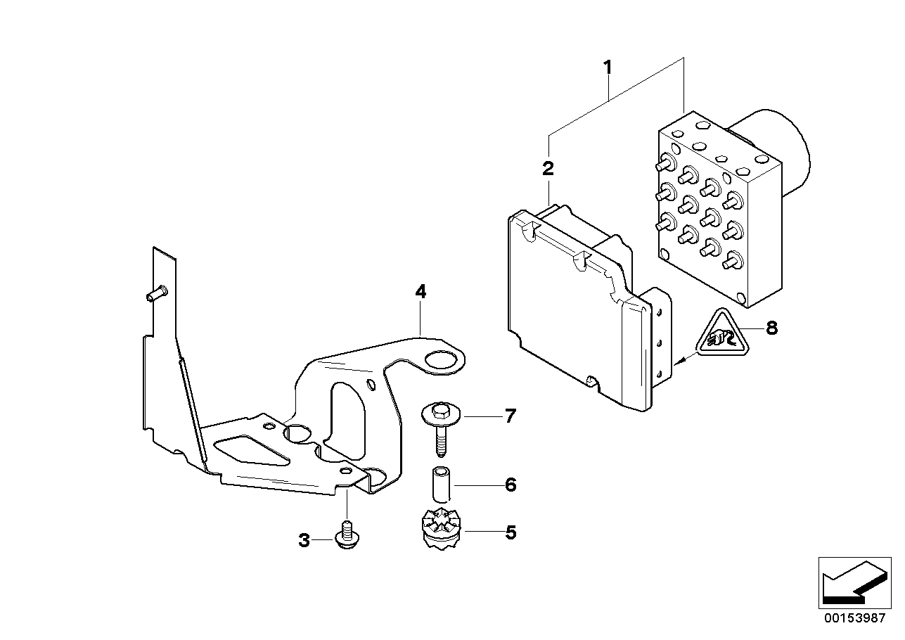 BMW 34512282092 Bracket Hydro Unit