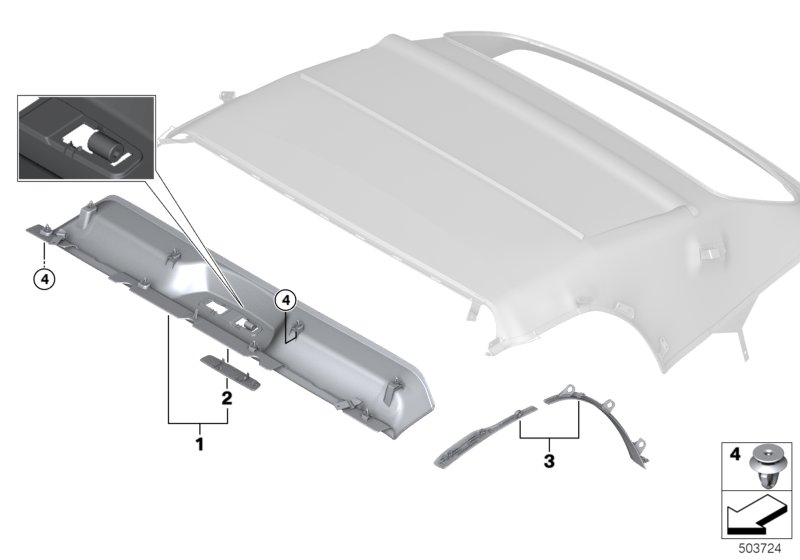 BMW 54349449199 MOUNTING CLIP TRIM