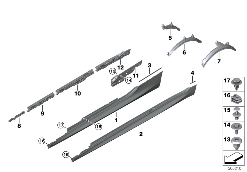 BMW 51778065862 WHEEL ARCH TRIM, REAR RIGHT