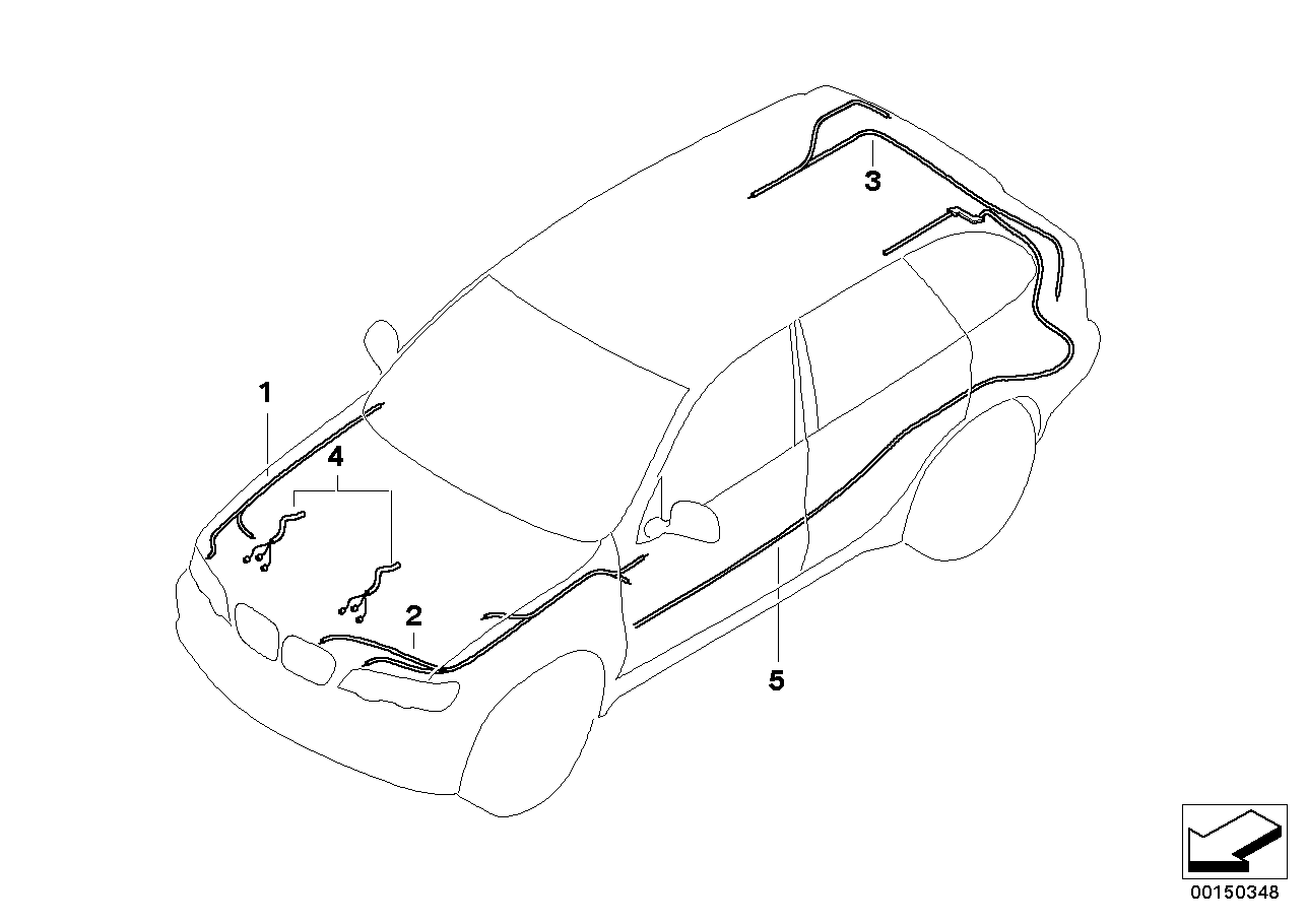 BMW 61116914849 Repair Wiring Set For Trunk