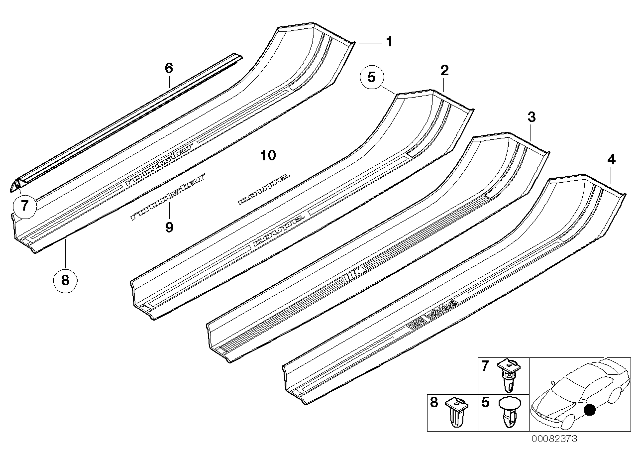 BMW 51478399663 Cover, Entrance, Left