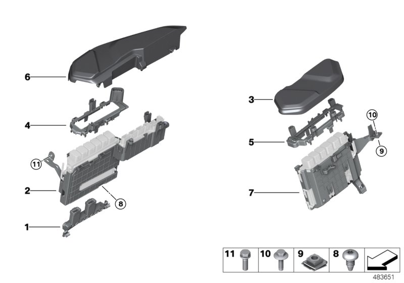 BMW 12907856807 CONTROL UNIT SUPPORT