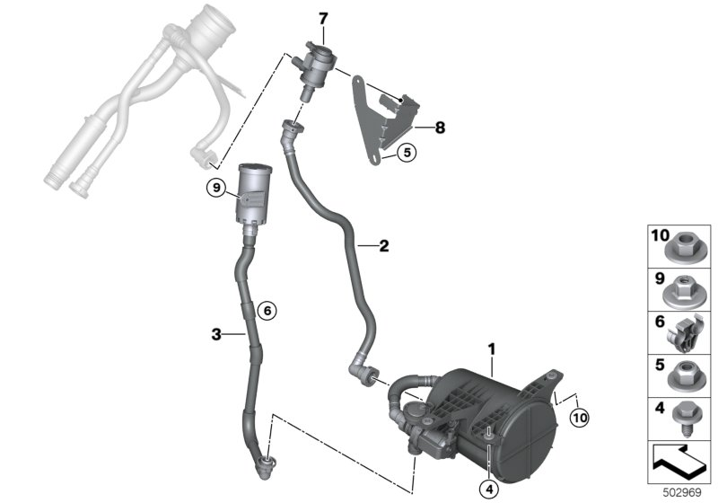 BMW 16137404093 VENT PIPE