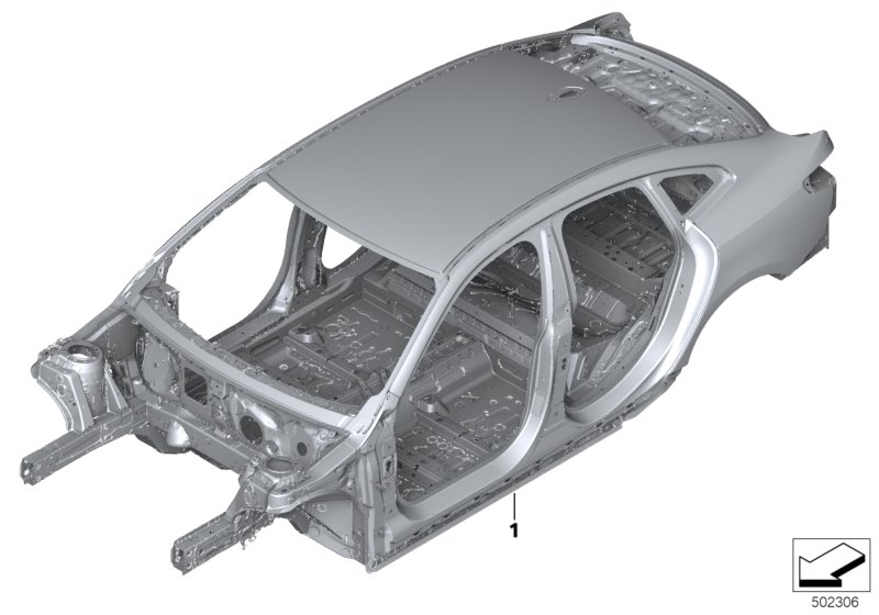 BMW 41002470402 BODY SKELETON WITH CHASSIS N