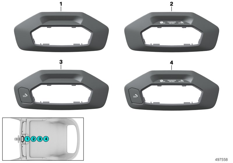 BMW 61319474896 HEADLINER CONTROL MODULE