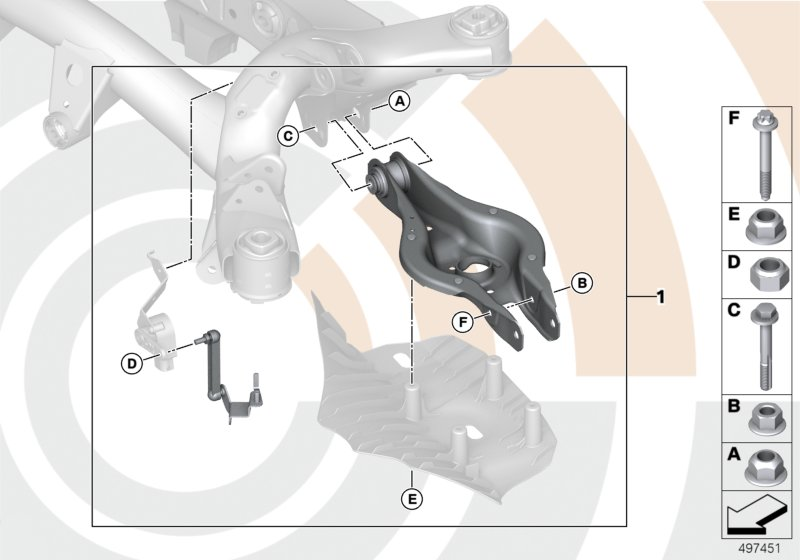 BMW 33322467125 REPAIR KIT CAMBER CONTROL AR