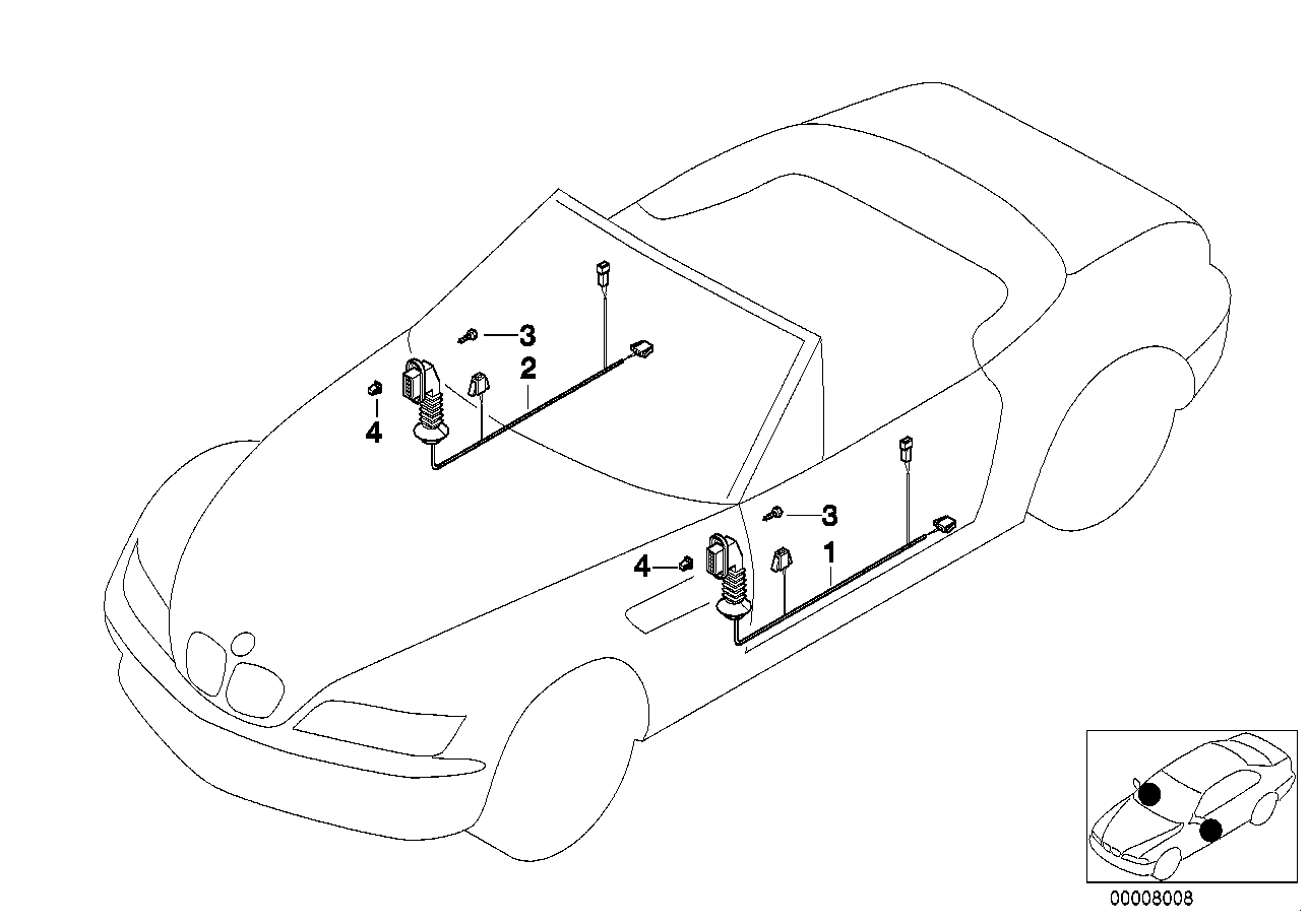 BMW 61108380825 Wiring Drivers Side