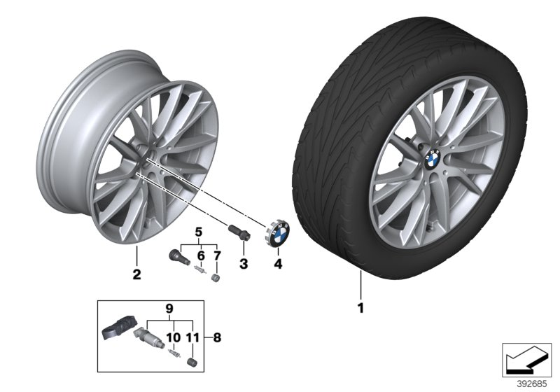 BMW 36107849122 DISK WHEEL, LIGHT ALLOY, IN