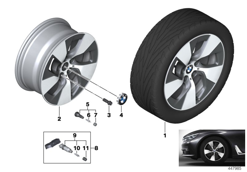 BMW 36116868047 Disc Wheel, Light Alloy, Orbitgrey