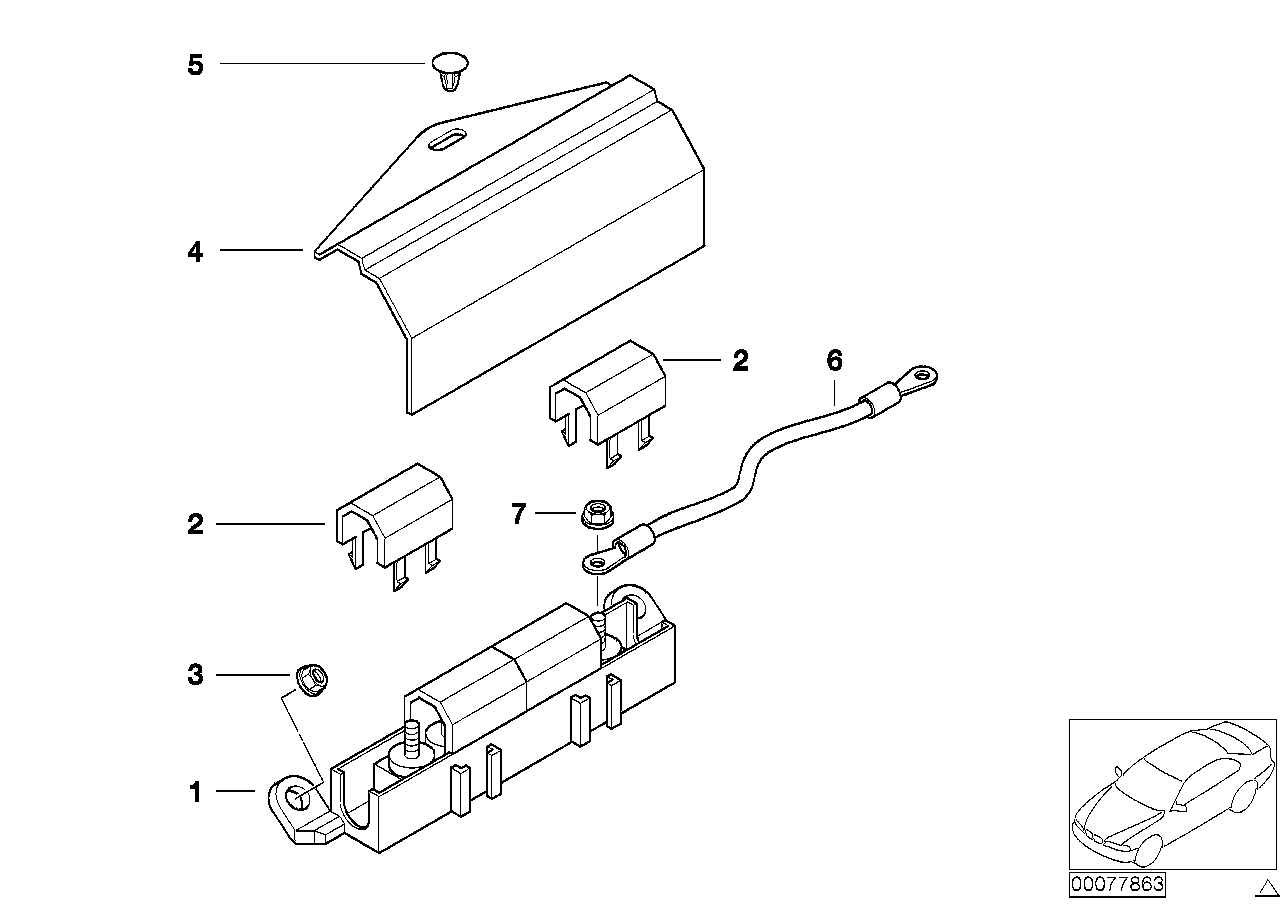 BMW 61126910649 Battery Cable