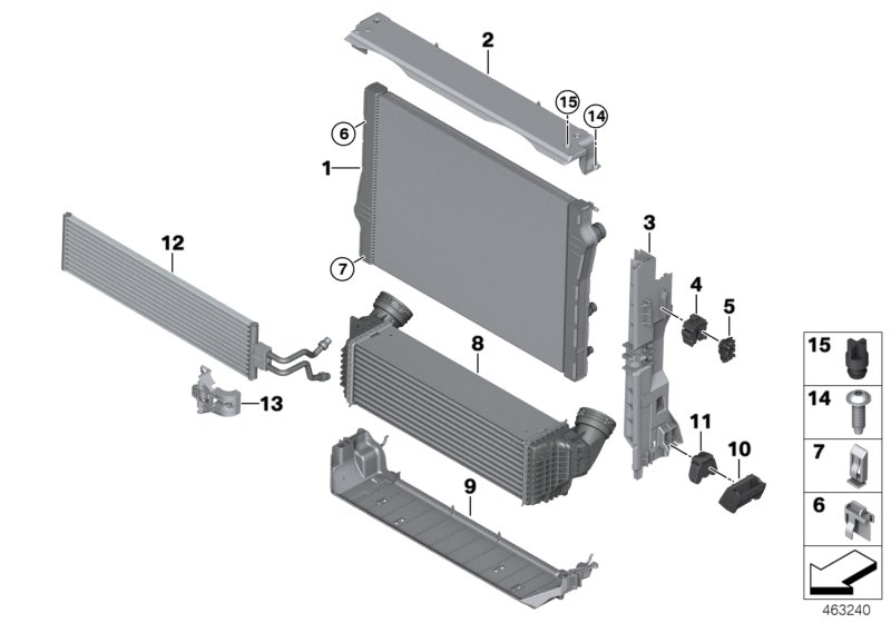 BMW 17117646599 Holder, Radiator