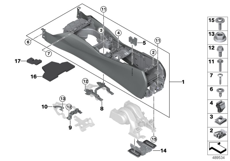 BMW 51166823586 Sound Insulation Centre Console Right