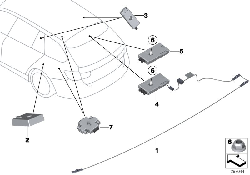 BMW 65209231510 Antenna Amplifier, Diversity