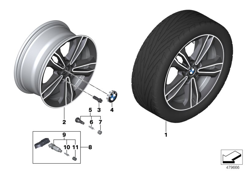 BMW 36116856087 DISK WHEEL, LIGHT ALLOY, IN